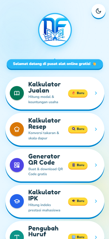 Halaman DF Tools